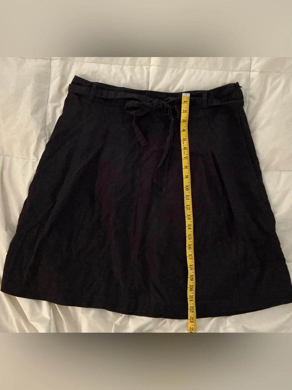 Banana Republic Black Linen-Cotton Blend Mini Skirt Size 18